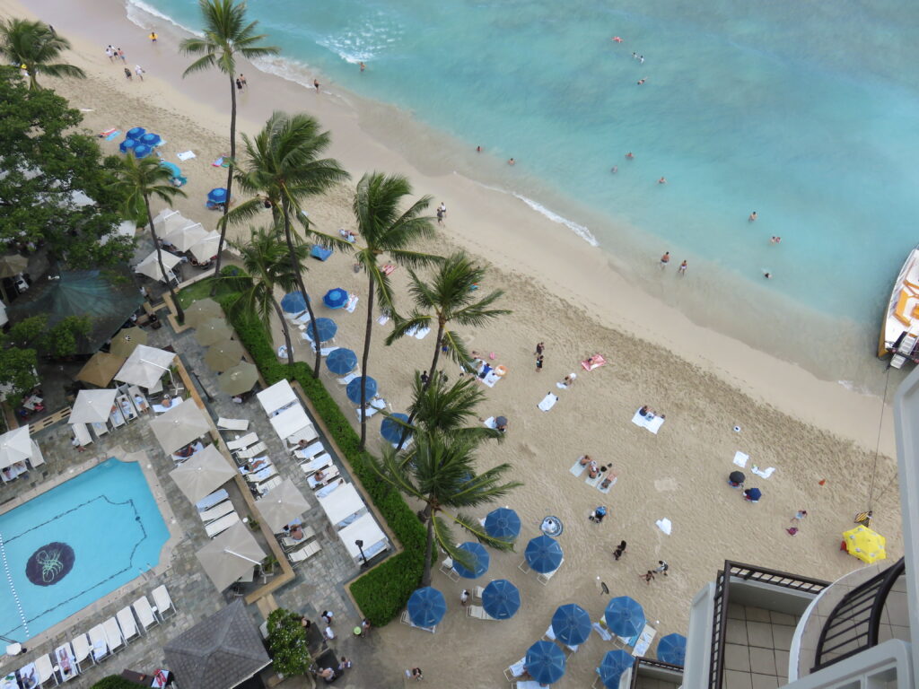 Waikiki beach view from Moana Surfrider