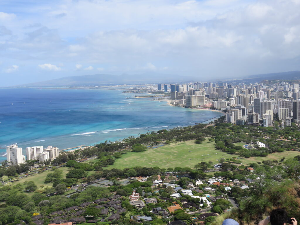 The view from top of the Diamond head