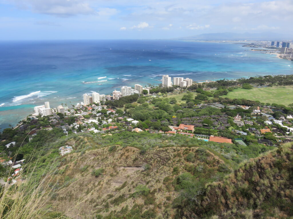 The view from top of the Diamond head