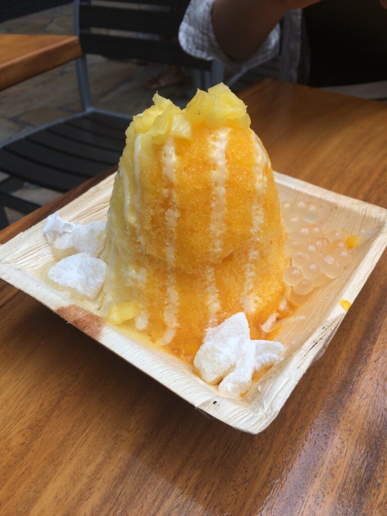 Shave ice in Island vintage coffee